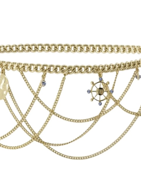Rabanne chain-embellished metal belt - Gold - zdjęcie produktu nr 2