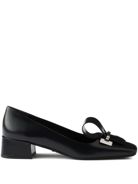 Prada 35mm brushed-leather pumps - Black - zdjęcie produktu nr 1