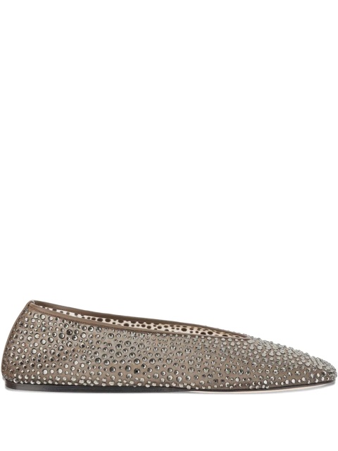 Le Monde Beryl crystal-embellished ballet flats - Neutrals - zdjęcie produktu nr 1