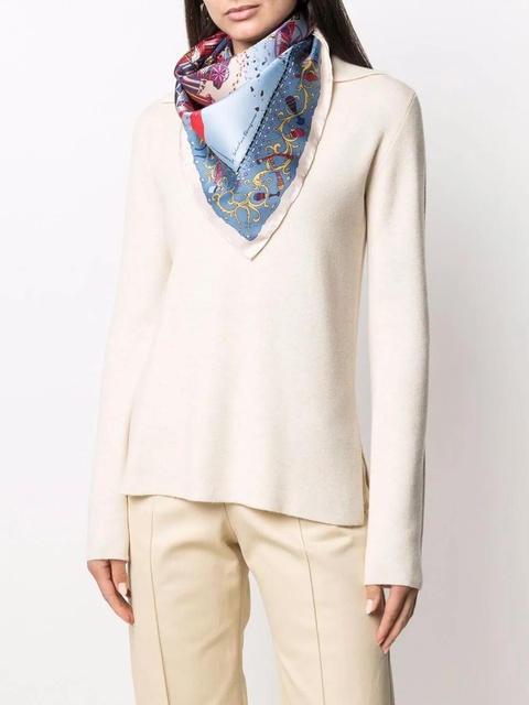 Ferragamo Palazzo Spini-Feroni print scarf - Blue - zdjęcie produktu nr 2