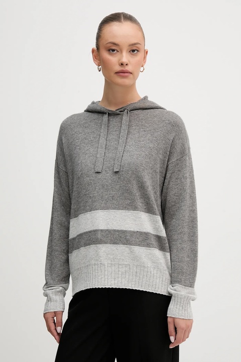 United Colors of Benetton sweter z dodatkiem wełny damski kolor szary lekki 102HE203V - zdjęcie produktu nr 1