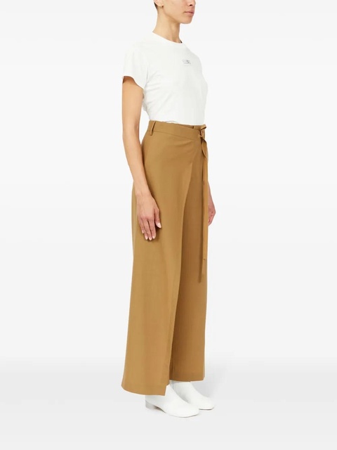 MM6 Maison Margiela wrap-design flared trousers - Yellow - zdjęcie produktu nr 1