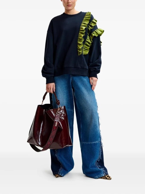 Essentiel Antwerp ruffle-detail sweatshirt - Blue - zdjęcie produktu nr 2