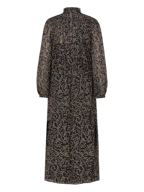 ISABEL MARANT high-neck floral-print midi dress - Black - zdjęcie produktu nr 2