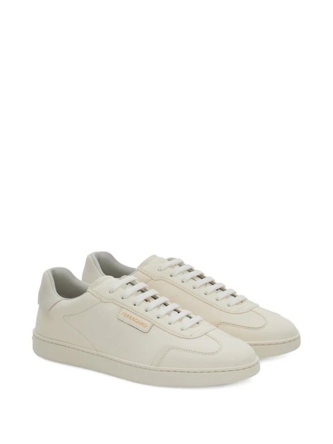 Ferragamo suede-panelled leather sneakers - White - zdjęcie produktu nr 2