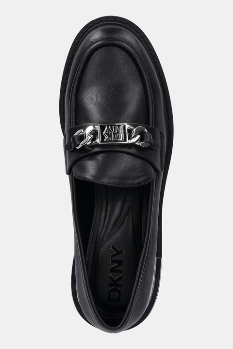 Dkny mokasyny skórzane Radisson damskie kolor czarny na płaskim obcasie K2510414 - zdjęcie produktu nr 2