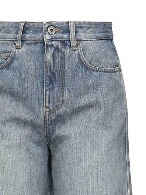LOEWE leather-patch button-fly jeans - Blue - zdjęcie produktu nr 2