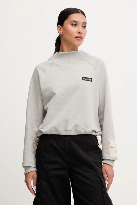 Columbia bluza bawełniana High Cascades damska kolor szary gładka 2136421 - zdjęcie produktu nr 1