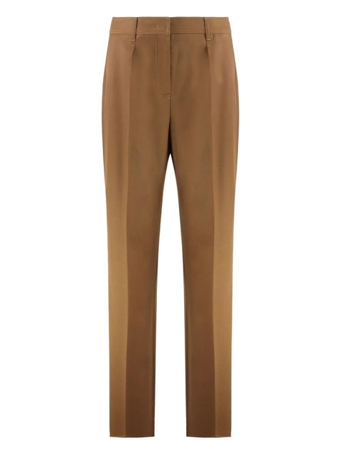 Max Mara pleated wool gabardine trousers - Brown - zdjęcie produktu nr 1