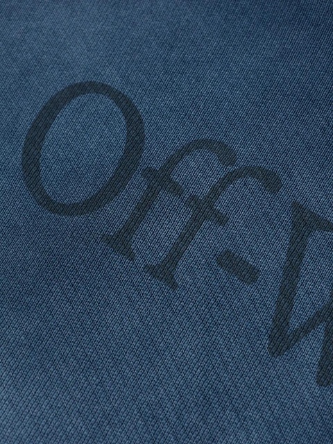 Off-White logo-print cotton hoodie - Blue - zdjęcie produktu nr 2