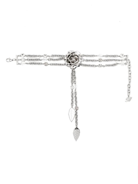 Blumarine rose-motif necklace - Silver - zdjęcie produktu nr 1