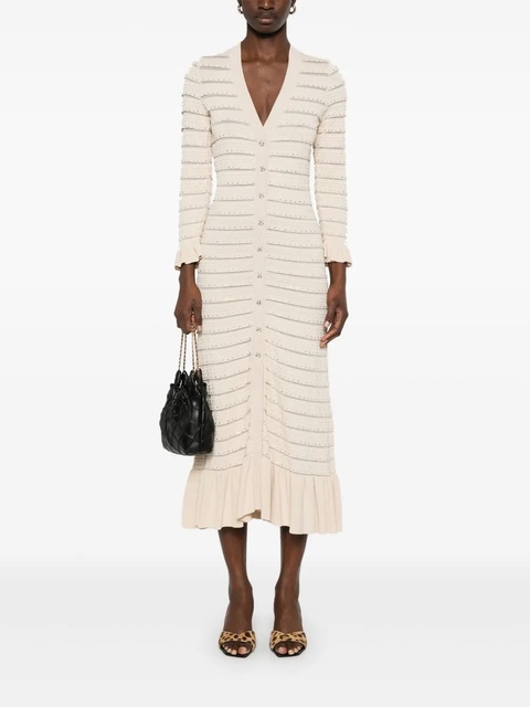SANDRO crystal-embellished midi dress - Neutrals - zdjęcie produktu nr 2