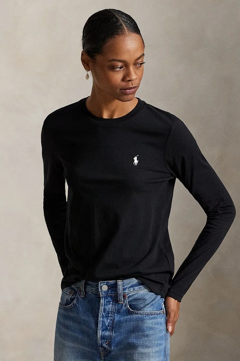 Polo Ralph Lauren longsleeve bawełniany kolor czarny 211898699 - zdjęcie produktu nr 1