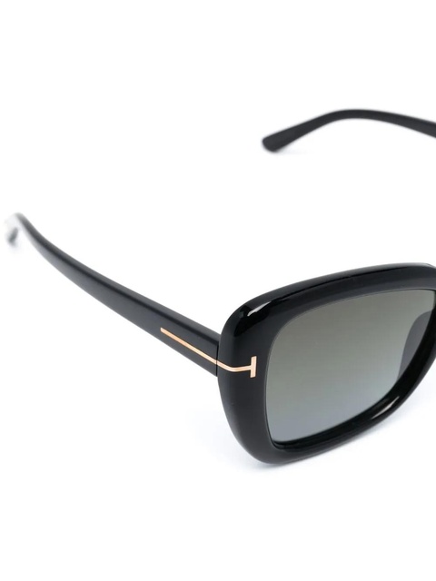 TOM FORD Eyewear logo-detail butterfly-frame sunglasses - Black - zdjęcie produktu nr 2