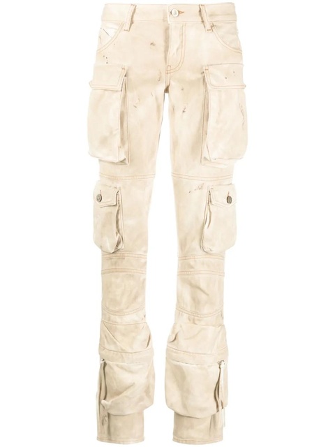The Attico Essie marbled cargo pants - Neutrals - zdjęcie produktu nr 1