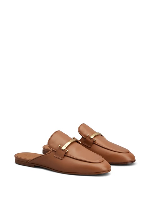 Tod's logo-plaque mules - Brown - zdjęcie produktu nr 2