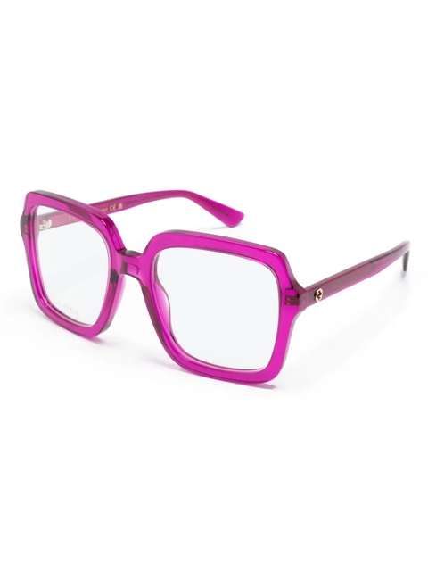 Gucci Eyewear square-frame glasses - Pink - zdjęcie produktu nr 2