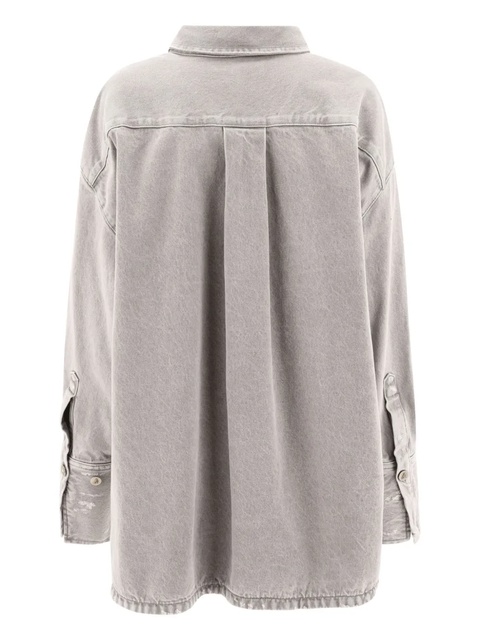 The Attico cut-out detail asymmetric collar shirt - Grey - zdjęcie produktu nr 1