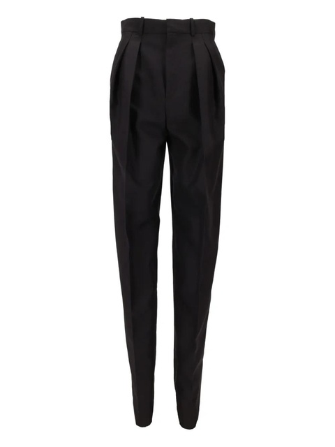 Saint Laurent pleated-front straight trousers - Black - zdjęcie produktu nr 1