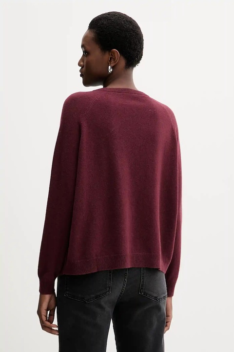 Marella sweter kaszmirowy damski kolor bordowy lekki 2523366171200 - zdjęcie produktu nr 2