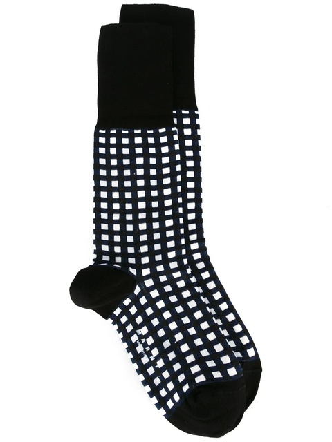 Marni grid print socks - Blue - zdjęcie produktu nr 1