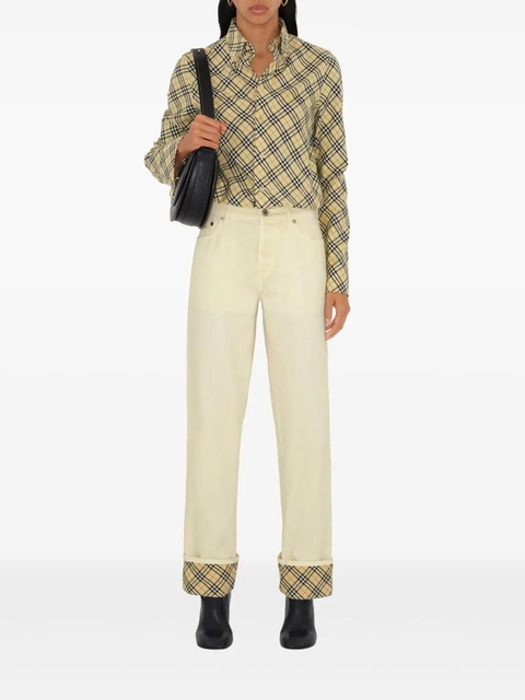 Burberry check detailing jeans - Neutrals - zdjęcie produktu nr 2