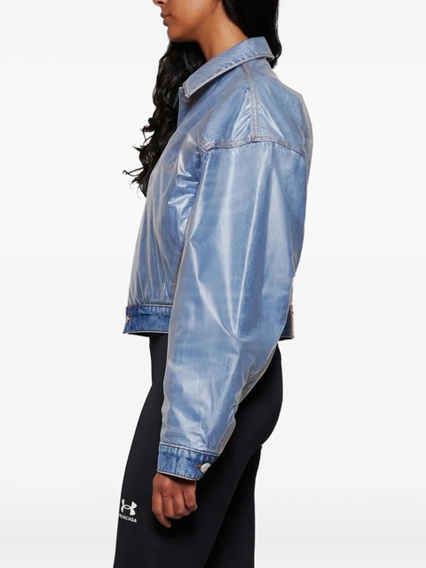 Alexander Wang denim-effect puffer jacket - Blue - zdjęcie produktu nr 2
