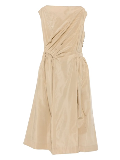 Simone Rocha draped-detail midi dress - Neutrals - zdjęcie produktu nr 1