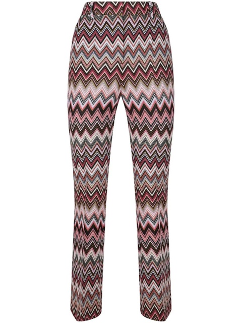 Missoni zigzag-pattern trousers - Red - zdjęcie produktu nr 1