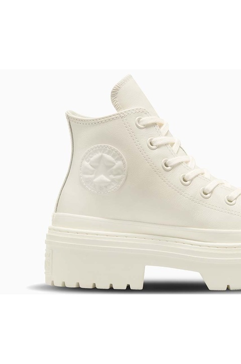 Converse trampki skórzane Chuck Taylor All Star Lugged Heel damskie kolor biały A10370C - zdjęcie produktu nr 2