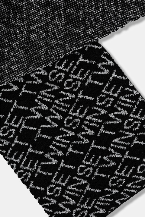 Twinset szalik z domieszką wełny damski kolor czarny wzorzysty 252TA4251 - zdjęcie produktu nr 2