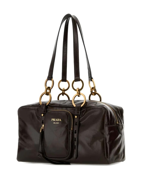 Prada leather shoulder bag - Brown - zdjęcie produktu nr 2