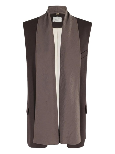 Alysi flap-pockets waistcoat - Brown - zdjęcie produktu nr 1