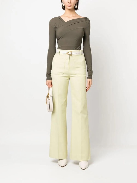 Victoria Beckham Alina tailored flared trousers - Green - zdjęcie produktu nr 1