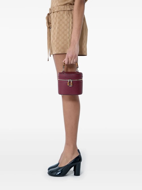 Gucci mini Bamboo zip-around tote bag - Red - zdjęcie produktu nr 2