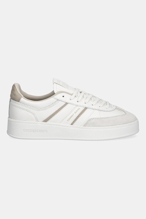 Tommy Jeans sneakersy THE GREENWICH EDGE FLATFORM damskie kolor biały EN0EN02900 - zdjęcie produktu nr 2