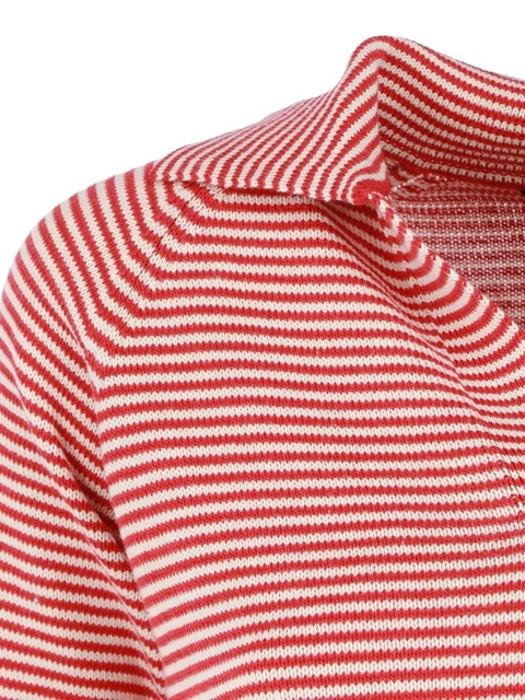 Weekend Max Mara striped polo-neck T-shirt - Red - zdjęcie produktu nr 1