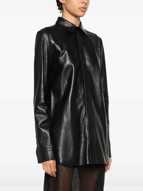 Blumarine leather shirt - Black - zdjęcie produktu nr 2