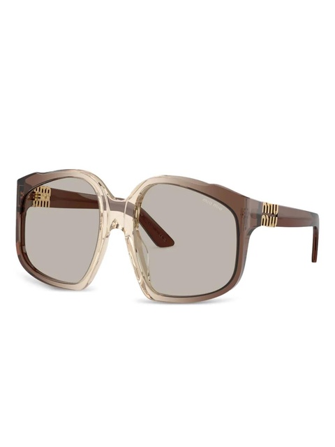 Miu Miu Eyewear oversize-frame sunglasses - Brown - zdjęcie produktu nr 1