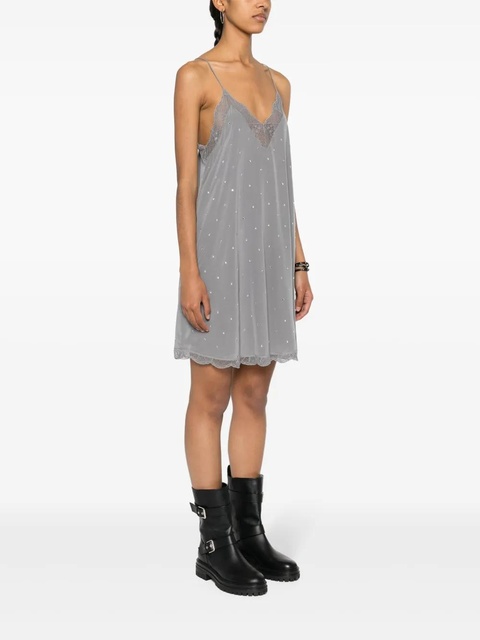 Zadig&Voltaire Ristyz rhinestone-embellished mini dress - Grey - zdjęcie produktu nr 2