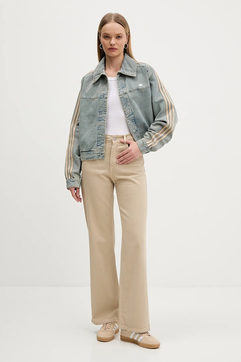 adidas Originals kurtka jeansowa Premium Essentials kolor niebieski przejściowa JY2872 - zdjęcie produktu nr 2