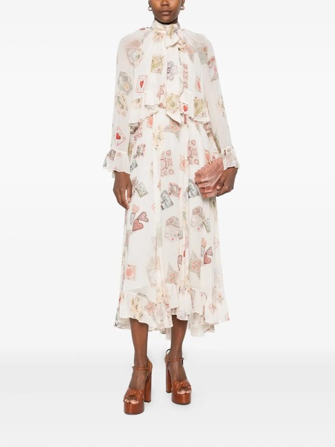 ZIMMERMANN Hypnotic Flutter asymmetric dress - Neutrals - zdjęcie produktu nr 2