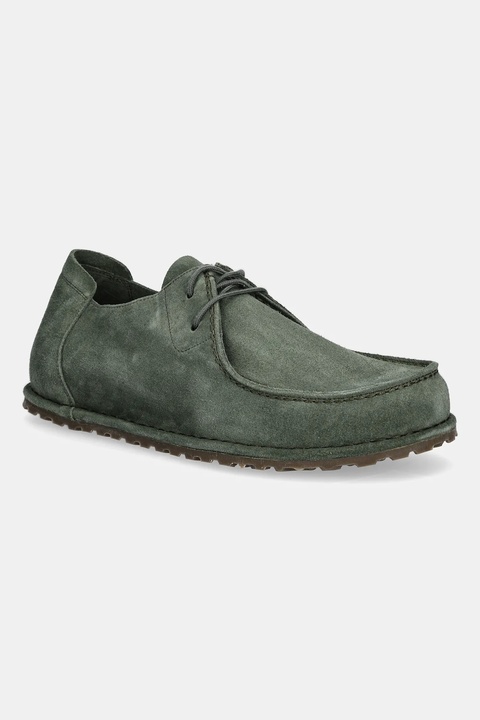 Birkenstock półbuty zamszowe Utti Lace kolor zielony 1030109 - zdjęcie produktu nr 1