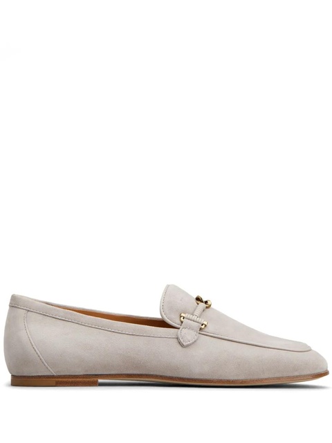 Tod's almond-toe leather loafers - Grey - zdjęcie produktu nr 1