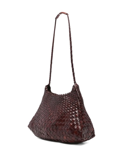 DRAGON DIFFUSION woven leather satchel - Brown - zdjęcie produktu nr 1