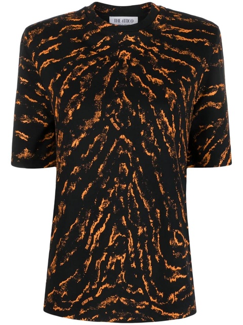 The Attico abstract-pattern T-shirt - Black - zdjęcie produktu nr 1