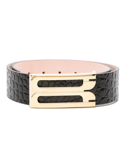 Victoria Beckham logo-plaque leather belt - Black - zdjęcie produktu nr 2