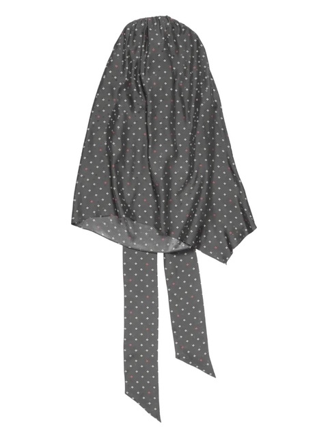 Acne Studios bow-tie asymmetric top - Grey - zdjęcie produktu nr 1