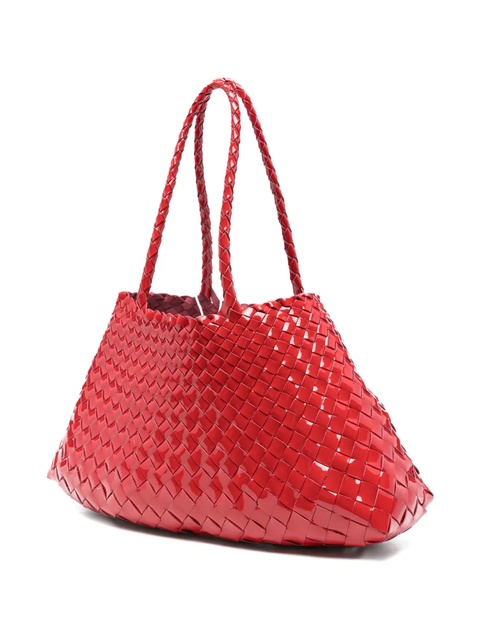 DRAGON DIFFUSION Santa Croce woven-leather tote bag - Red - zdjęcie produktu nr 1