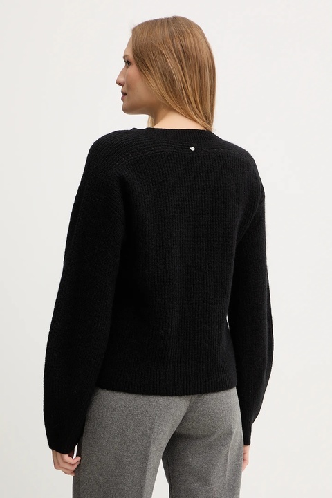 BOSS Orange sweter z dodatkiem wełny damski kolor czarny 50548929 - zdjęcie produktu nr 2